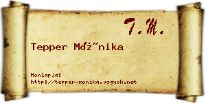 Tepper Mónika névjegykártya
